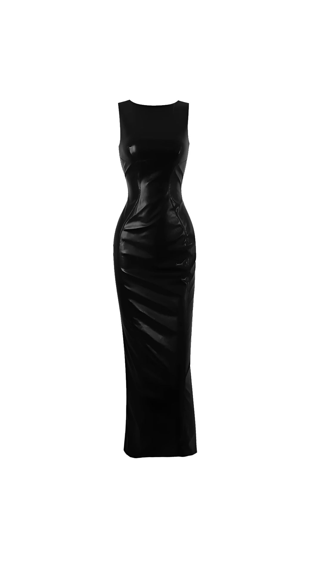 Karina Black Glossy Maxi Dress, Black / M Karina Black Glossy Maxi Dress, Black / M