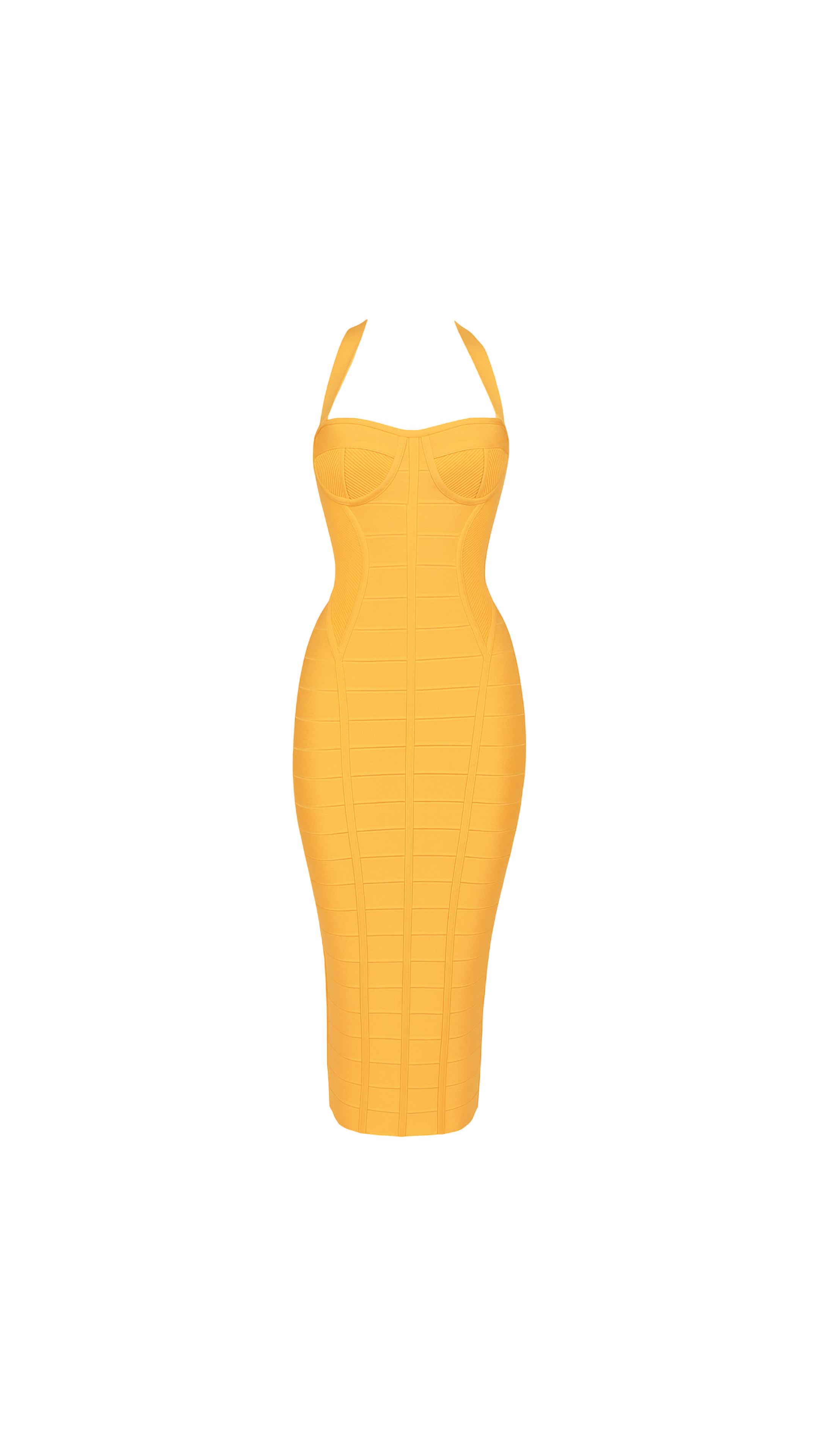 Sofia Midnight Blue Bandage Midi Dress, Orange / M Sofia Midnight Blue Bandage Midi Dress, Orange / M