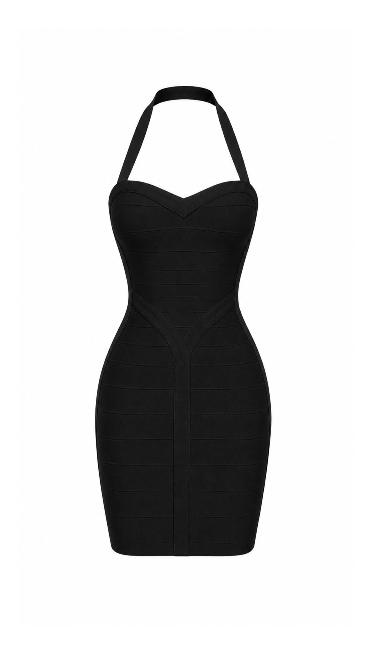 SHAYLA BANDAGE MINI DRESS L / Black