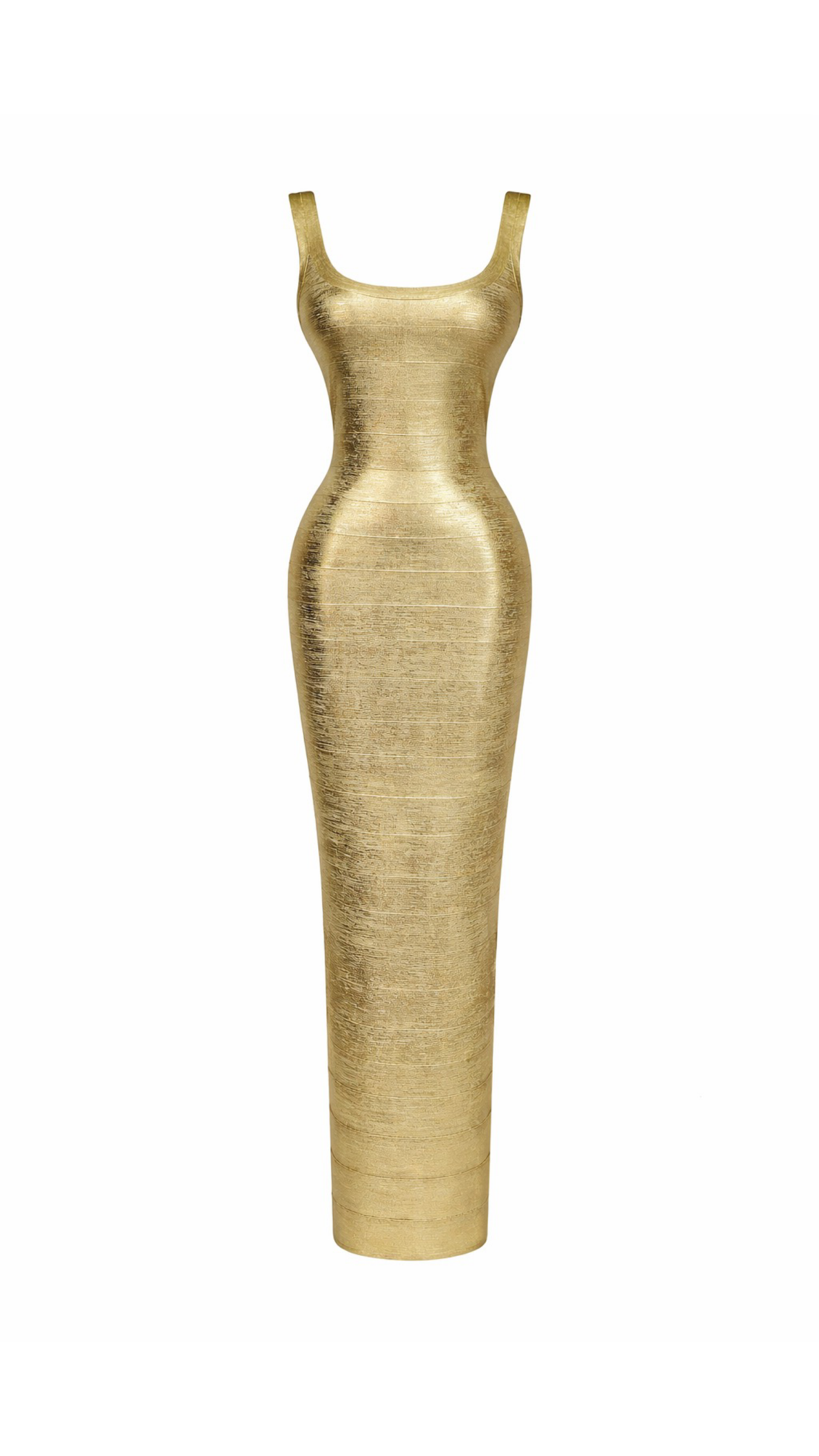 RAVEN BANDAGE MAXI DRESS Gold / M
