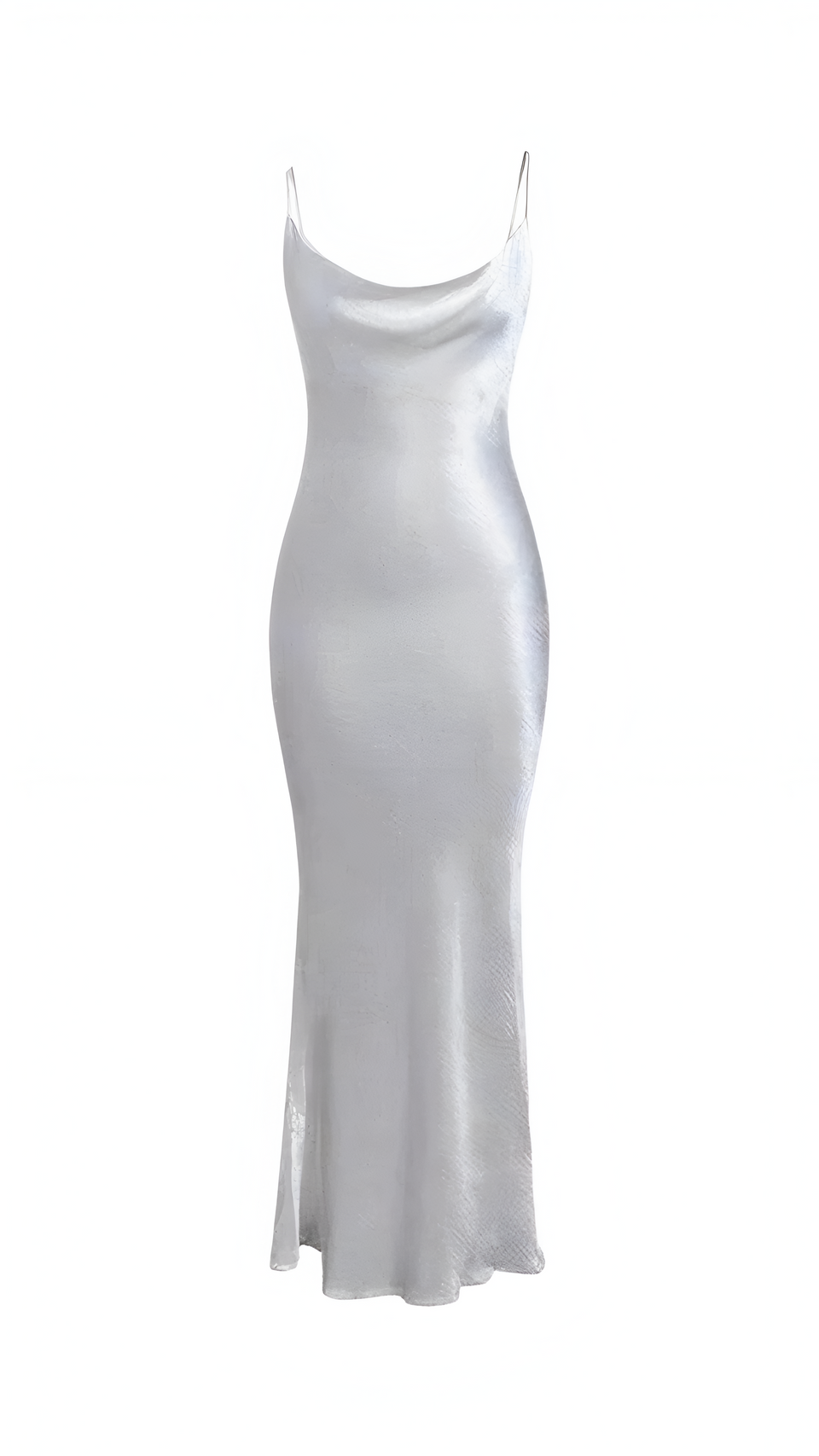 White Maxi Satin Dress Slim Backless Cowl Neck Cami Straps Cocktail Party Dress Je9 White / M White Maxi Satin Dress Slim Backless Cowl Neck Cami Straps Cocktail Party Dress Je9 White / M