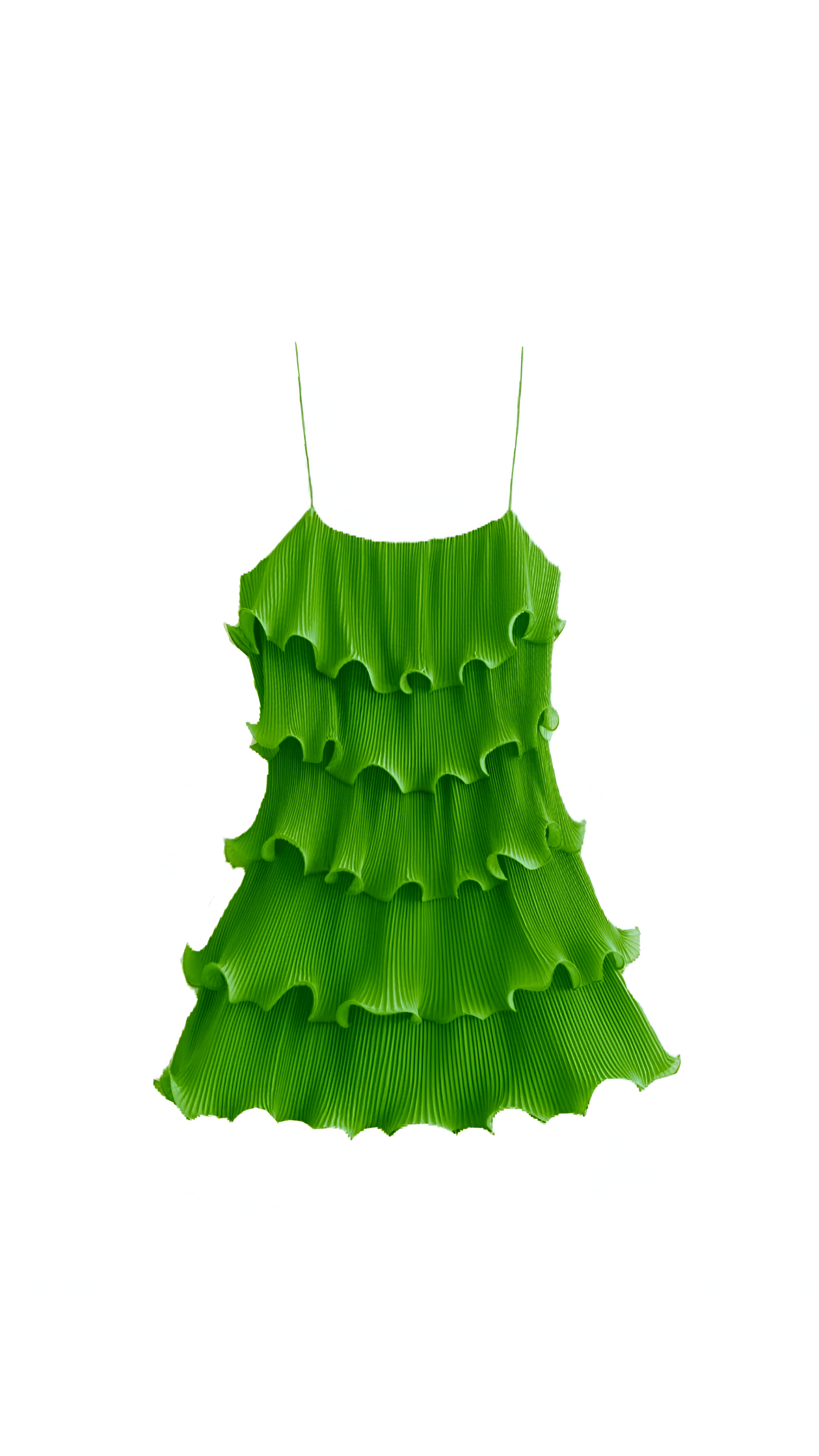green ruffle mini dress Lucia Vibrant Green Mini Dress