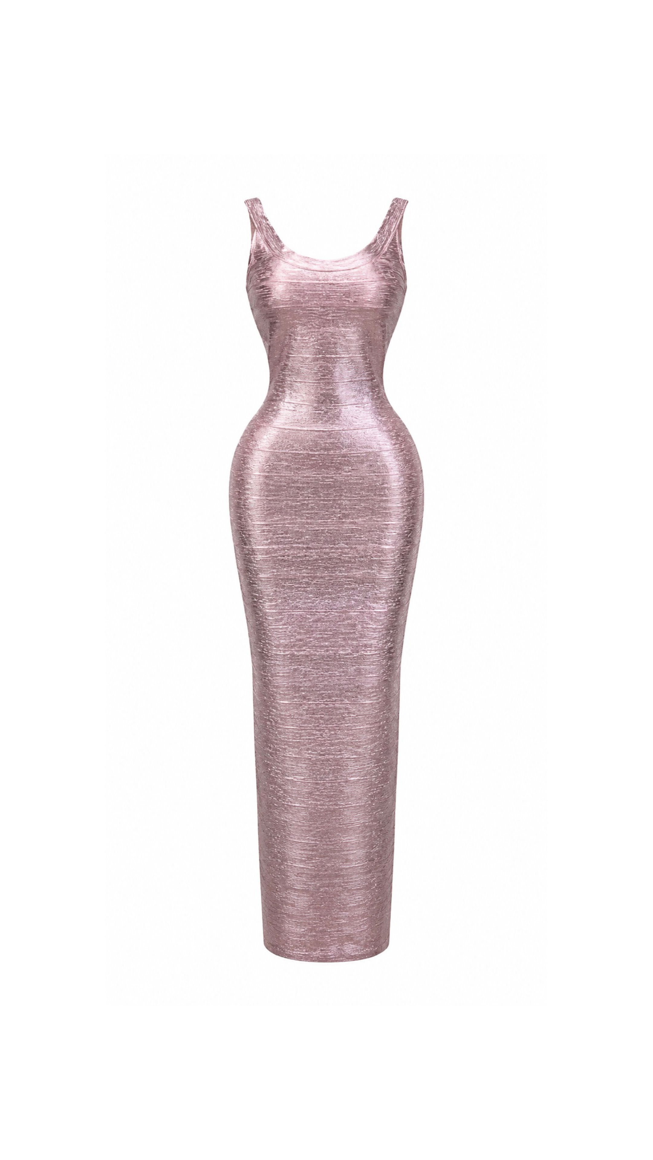 RAVEN BANDAGE MAXI DRESS Rose Gold / M