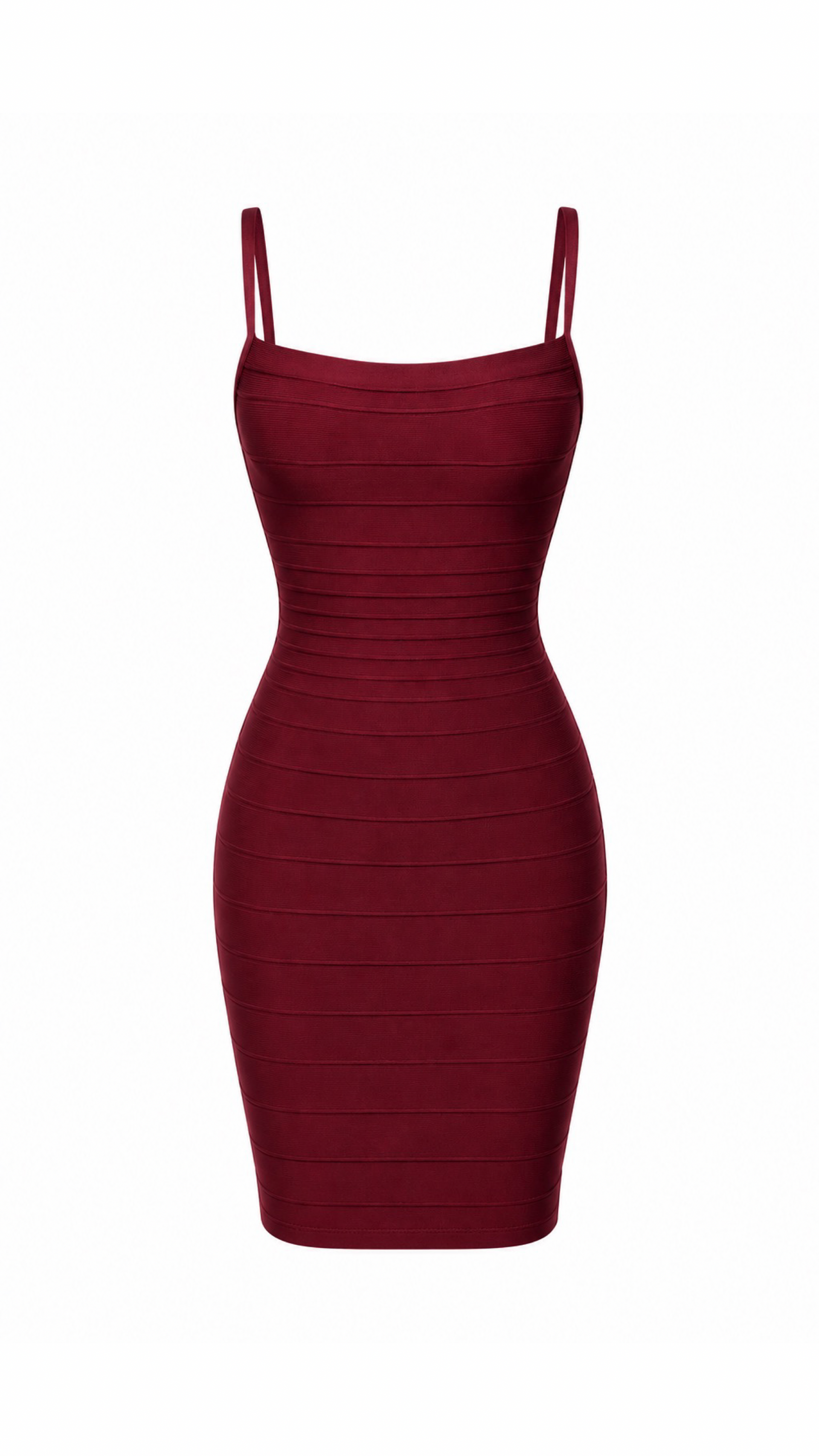 EMILIANA BANDAGE MINI DRESS Burgundy / S
